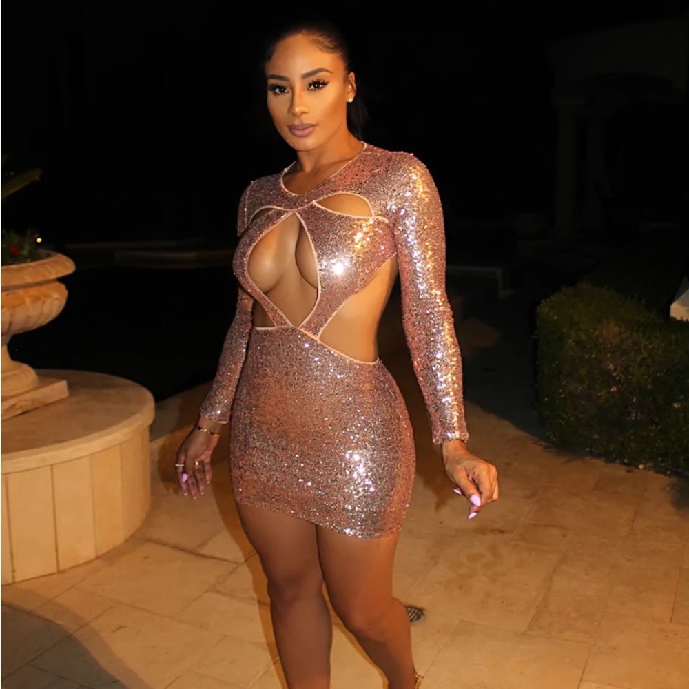 Rose Gold Sequin Dress